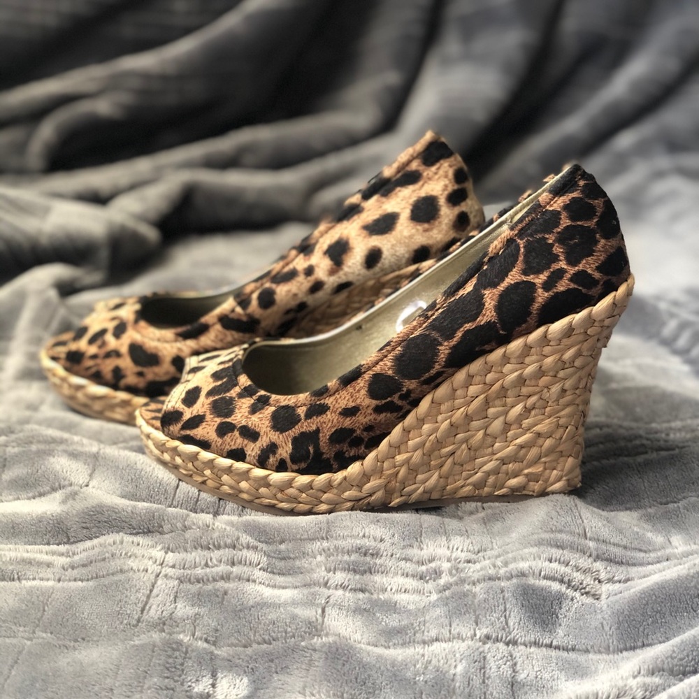 Leopard Wedges